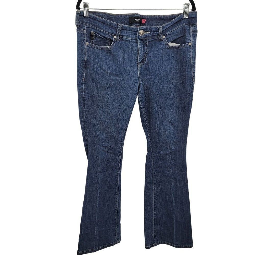 Torrid Retro 70s Flare Jeans Sz 16 Dark‎ Wash Stretch 5 Pocket Bootcut Festival